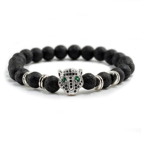 Men Black Lava Healing Bracelet