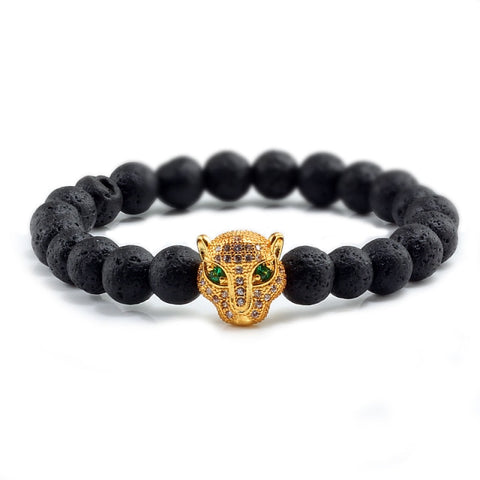 Men Black Lava Healing Bracelet
